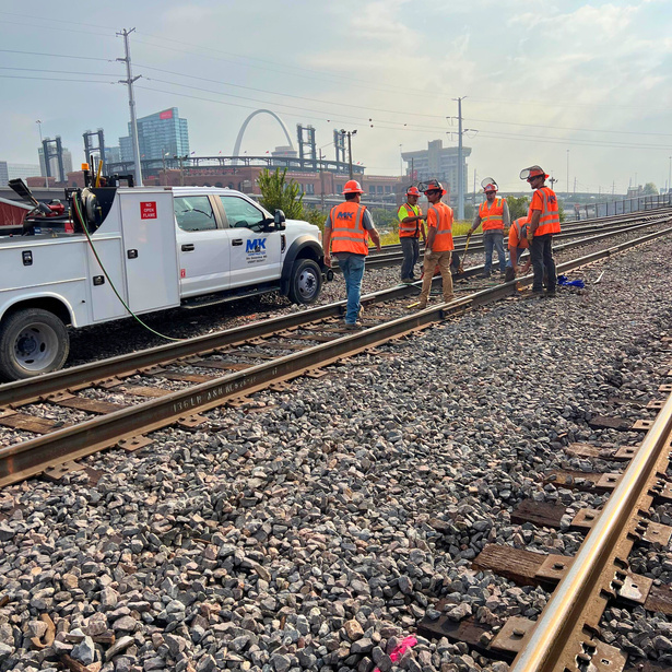 rail construction repair railroad derailment m&k STL st. louis midwest MSA transit